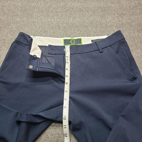 C Wonder Pants Womens 6 Navy Blue Signature Crop Trousers Stretch Office Casual - Picture 3 of 10